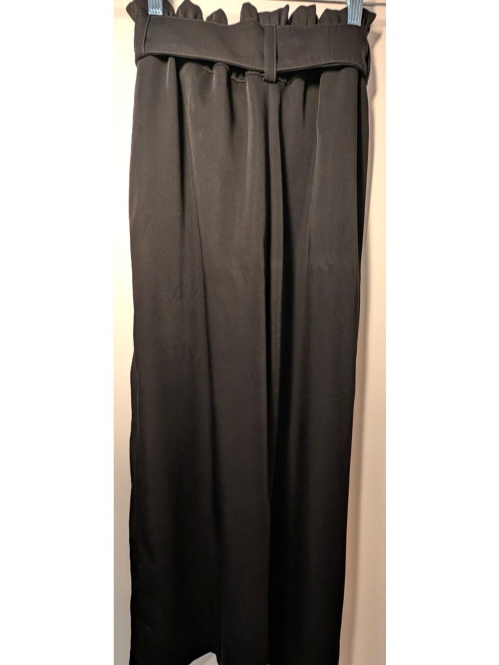 NEW Julia Allert Belted High Waist Wide Leg Pants, Black/White, Size Large - Picture 9 of 16